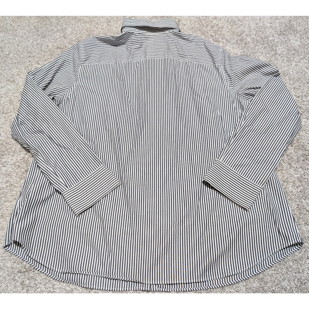 Lauren Ralph Lauren Women's Non-Iron Striped Button-Down Shirt 1X - Picture 6 of 6